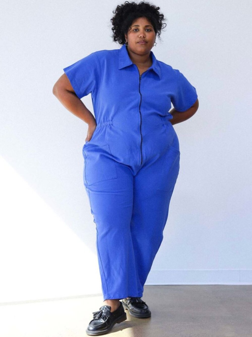 Noble Utility Suit French Blue Organic Pima Cotton Jumpsuit XXL - Picture 6 of 6